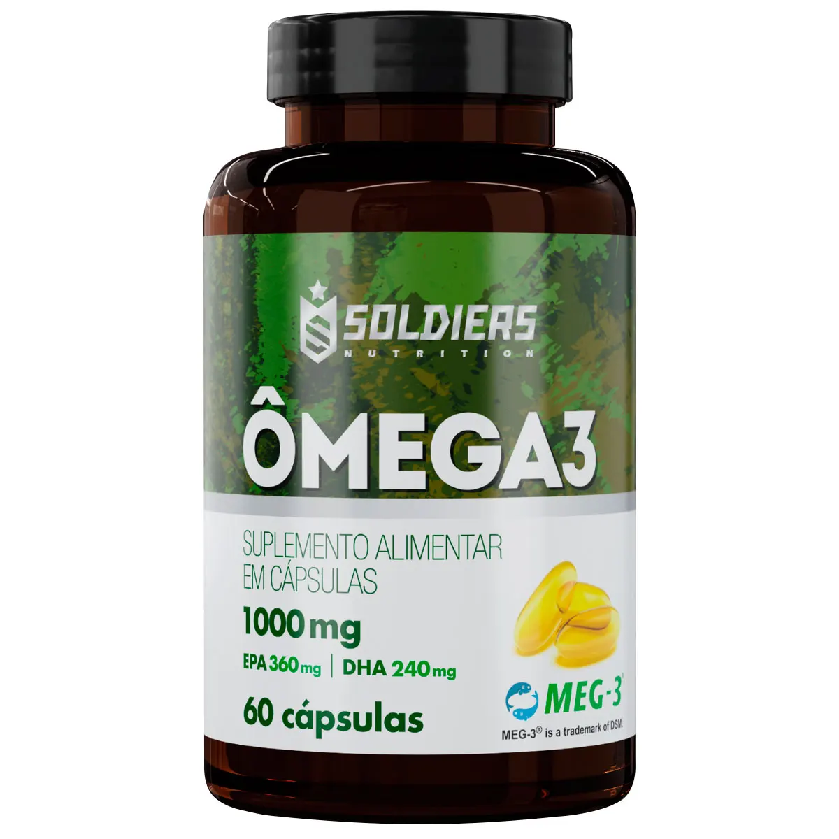 Omega 3 - 60 Caps - 1000mg (MEG 3) - Soldiers Nutrition