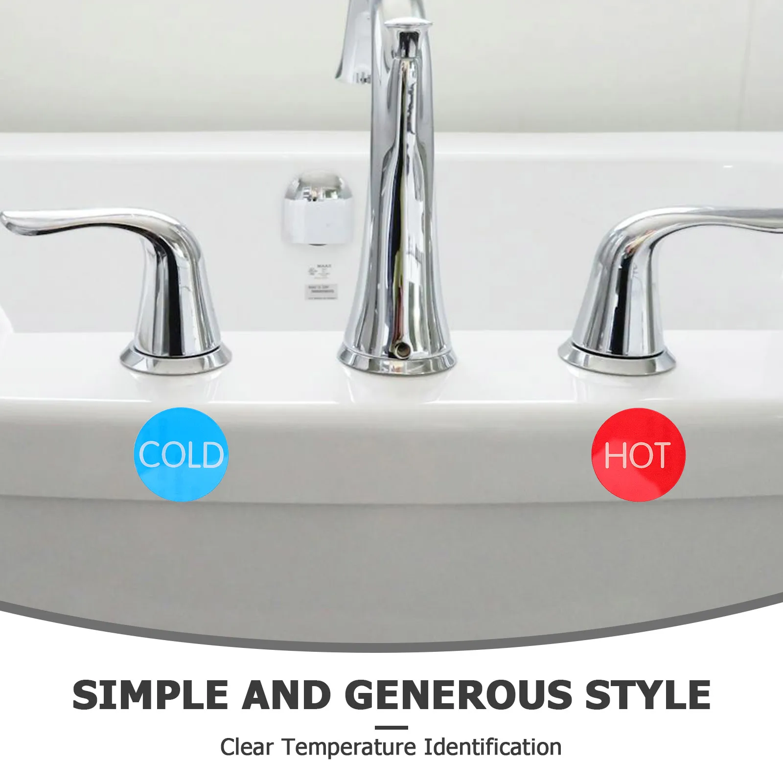 

Hot Cold Water Stickers Faucet Labels For Bathroom Kitchen Sink Reusable Decorative Signage Rustic Design Hotel