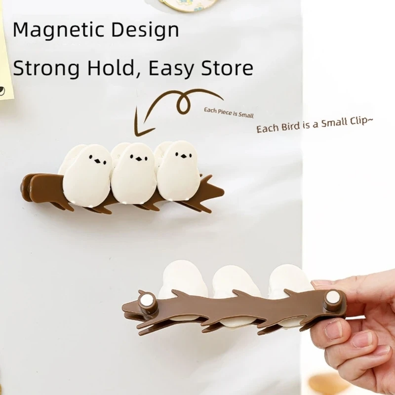 Decorative Bird Shaped Bag Fastener Decorative Fridge Magnets For Modern Homes Refrigerator Decoration