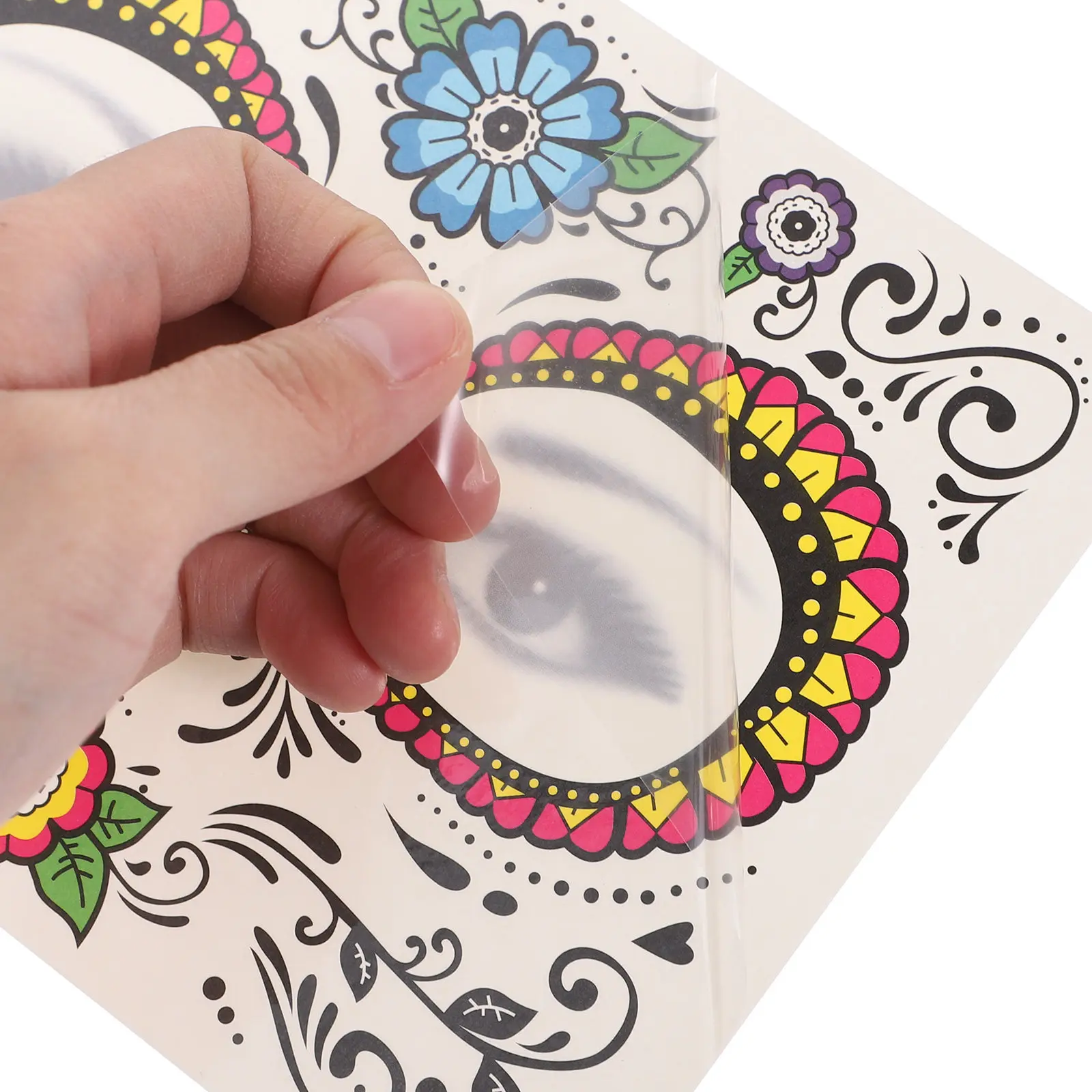 

6 Sheets Stickers Temporary Tattoos Kawaii Glitter Halloween Tattoos Decals Kids Party Supplies Reusable Skin Friendly