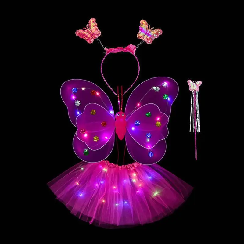 Cosplay Props Butterfly Wings For Kids Birthday Party Gifts LED Butterfly Wing For Girls Ladies