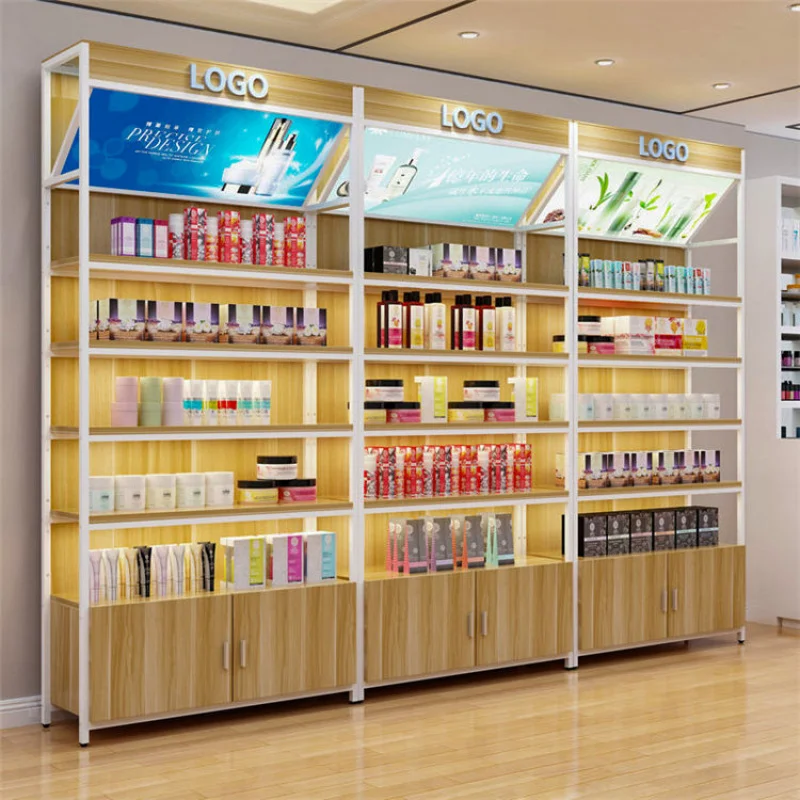 custom.Popular Good Quality Wood Cosmetic Display Stand
