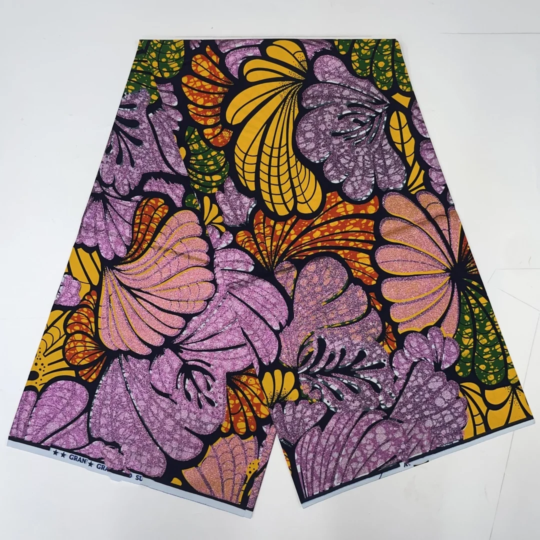 Telas de cera africanas nigerianas, envoltura de algodón con estampado Batik Ankara, alta calidad, Original, auténtico Material súper dorado T6, 2024