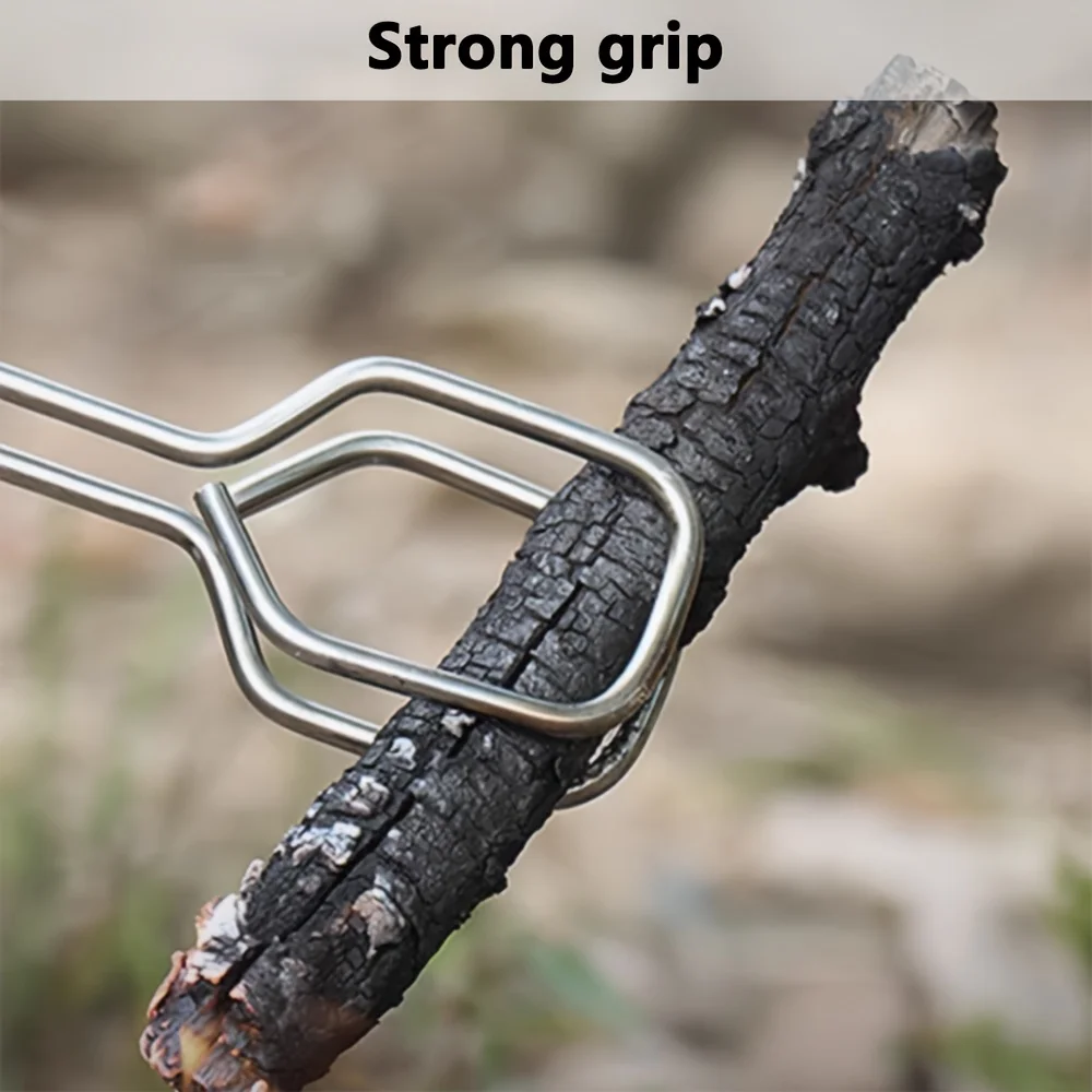 1pc BBQ Charcoal Tongs, Long And Heat-Resistant Barbecue Carbon… — view 2