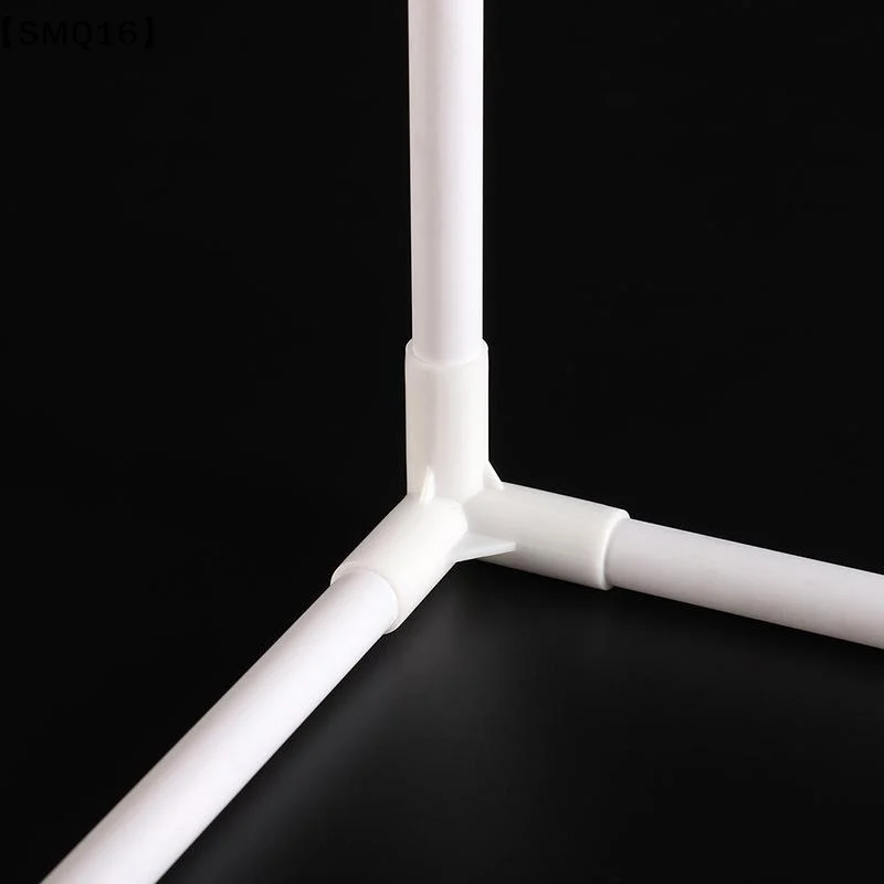 10PCS 12mm Plastic White Pipe Connector DIY Shelf Tent Fixed Joint Fitting Tee Four Way Straight Elbow Wardrobe Hook Joint【SMQ】