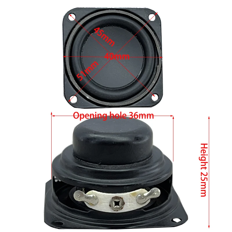 1,5-calowy głośnik projektora G1G6J6J7J9X3L6H DIY zamiennik 4Ohm 5W pełnozakresowy głośnik Bluetooth do naprawy części Harmon 2 szt.