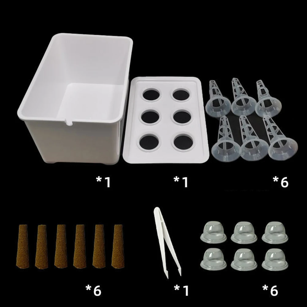 Water Culture Grower Box for Indoor Gardening with Integrated Reservoir and Wicking System for Stable Hydration