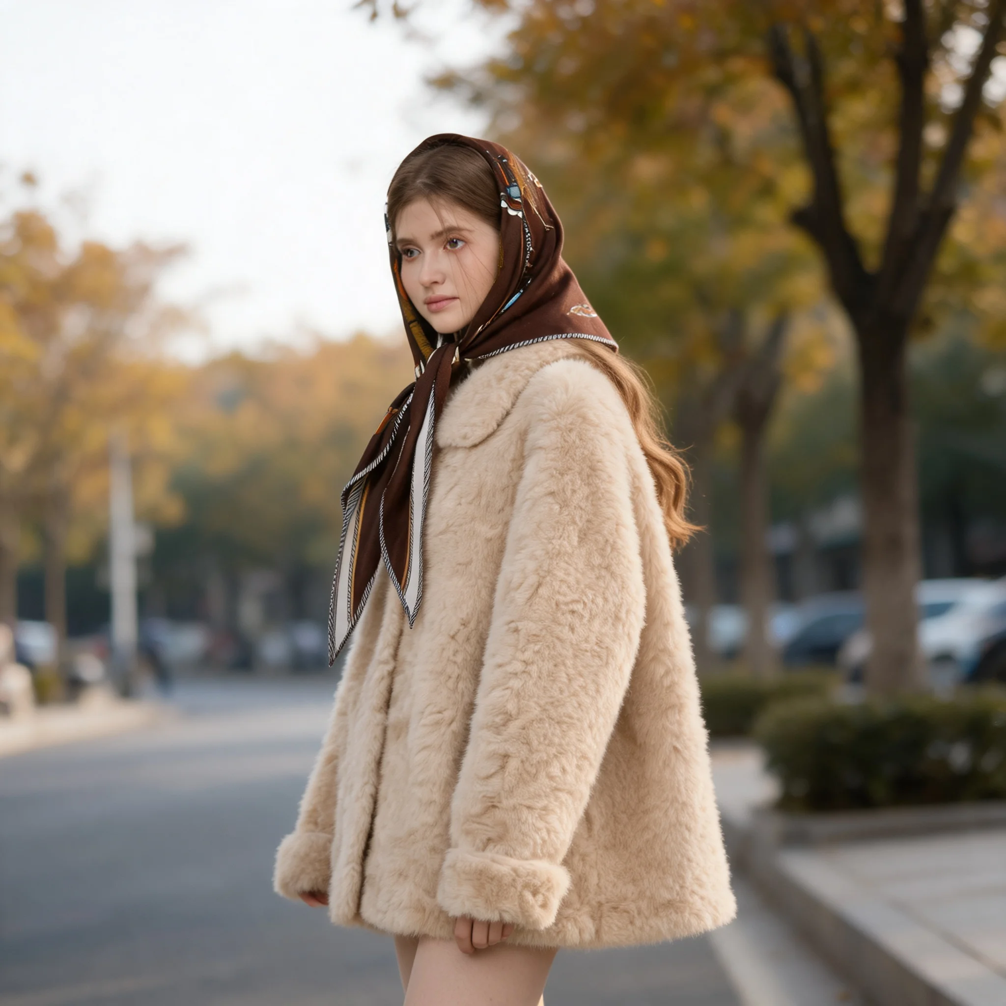 No Hood Loose Fit Coat with Regular Sleeve Casual Commuter Style Long Sleeve Elegant Commuter Autumn Mid Length Women Jacket