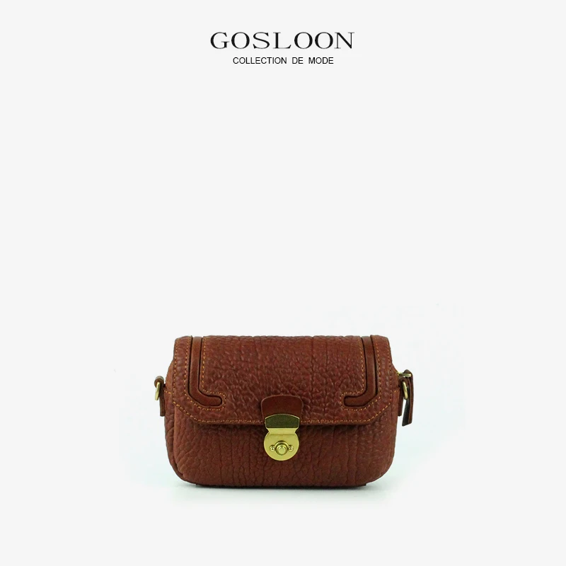 

GOSLOON-Women's Handbags 2022 New Saddle Bag Original Leather Fashion Matching Crossbody Shoulder Bags Casual Designers Luxury B