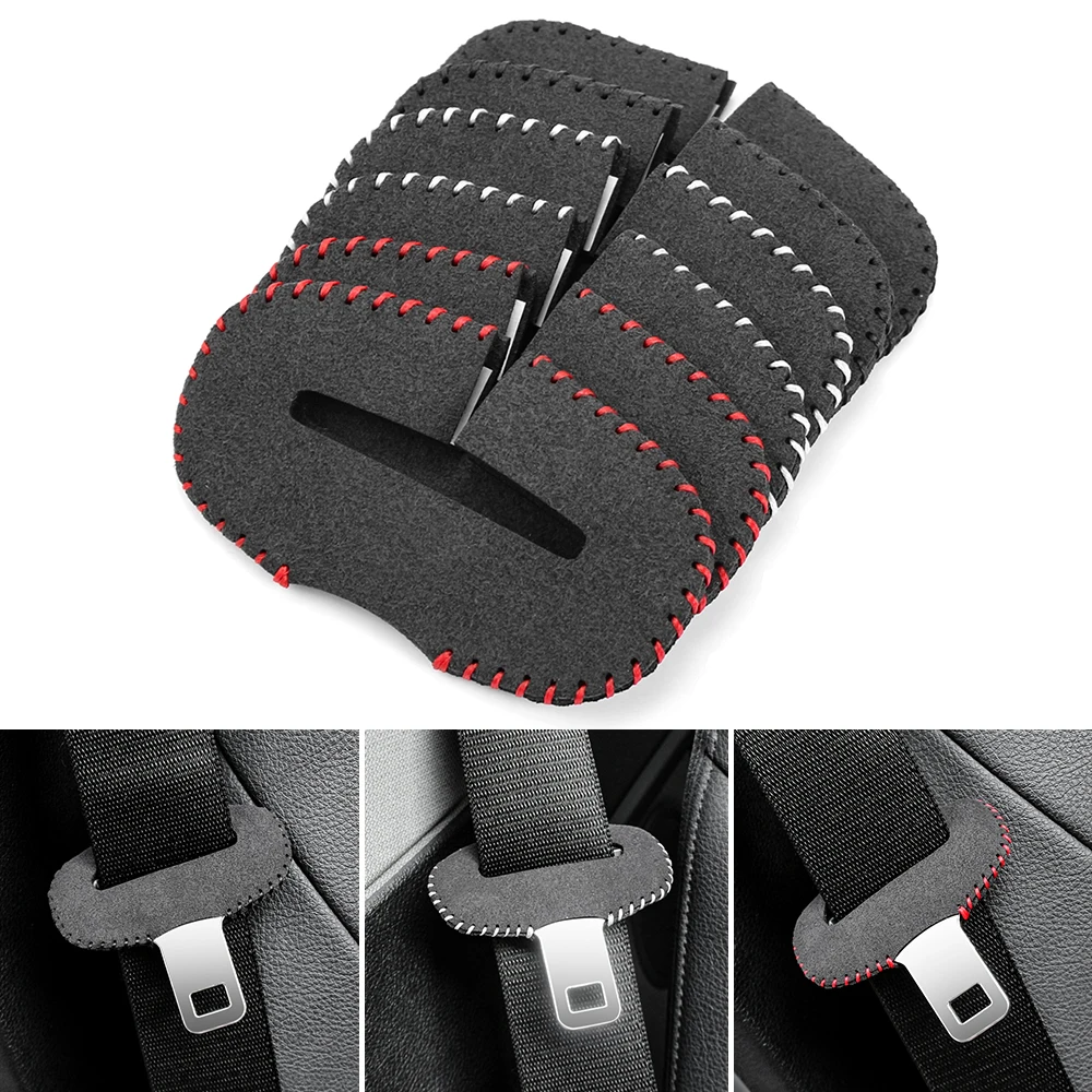 Car Seat Belt Buckle Clip Protector leather for Chevrolet Cruze Equinox Captiva Camaro Impala GMC Terrain TRAX Aveo Sonic Orland