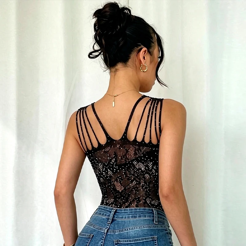 Sheer Mesh Fishnet Beach Cover Up, Sexy Hollow Out Bodycon Dress for Summer Music Festival