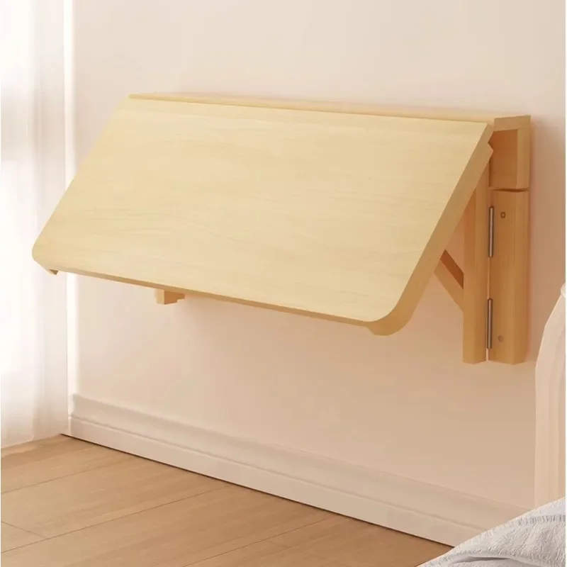 Solid Wood Wall Mounted Foldable Dinner Computer Table Desk for Home Decor