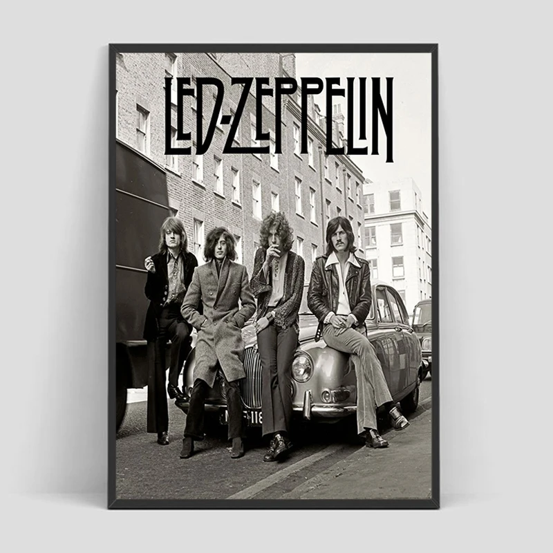 

Band L-Led Cool Z-Zeppelin Poster Waterproof Wall Art High Quality Print Movie Posters For Living Bedroom Retro Room Decor