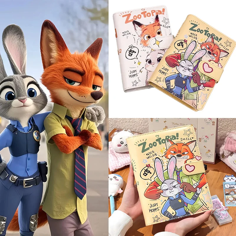 

Disney Zootopia Judy & Nick A6 Мягкая кожаная магнитная блокнот с вкладышами для младших и учащихся начальной школы, идеальный подарок для девочки