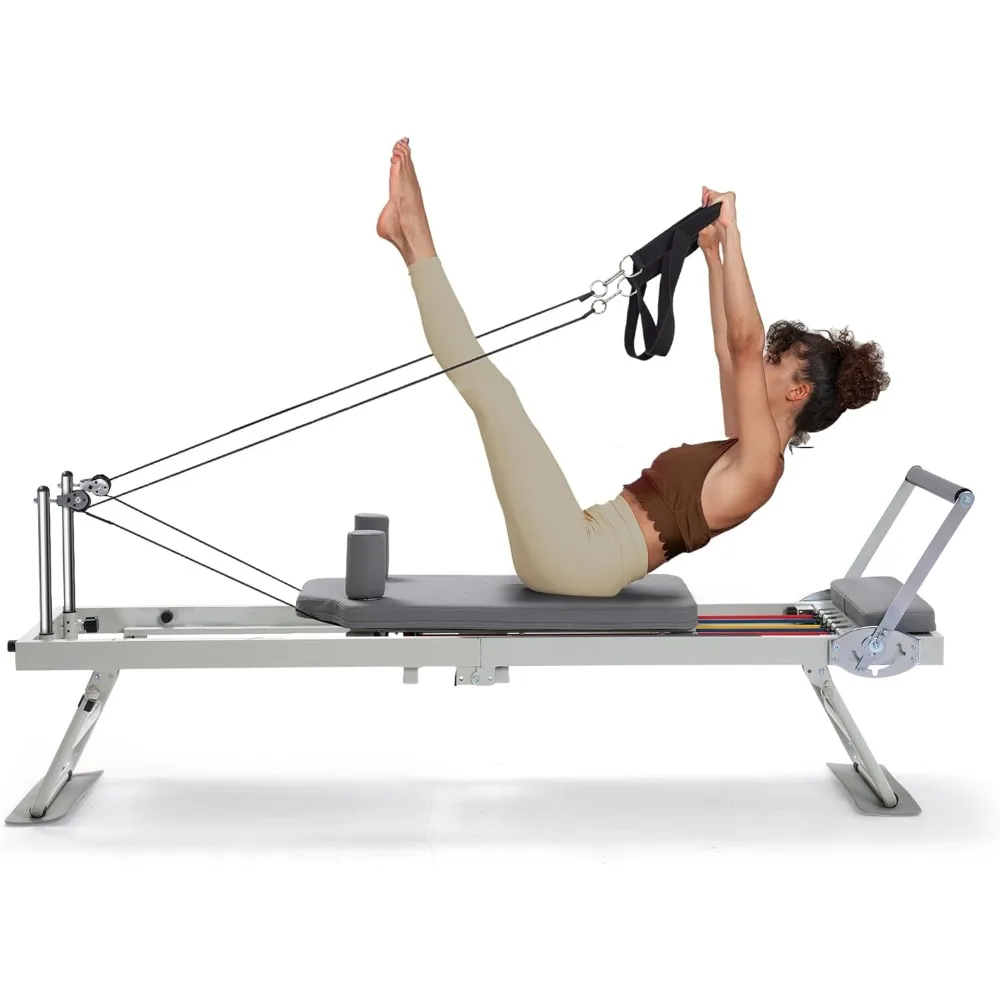 Machine de Pilates pour l'entraînement à domicile, pliable et robuste, machine de Pilates tout-en-un pour l'entraînement complet du corps, adaptée