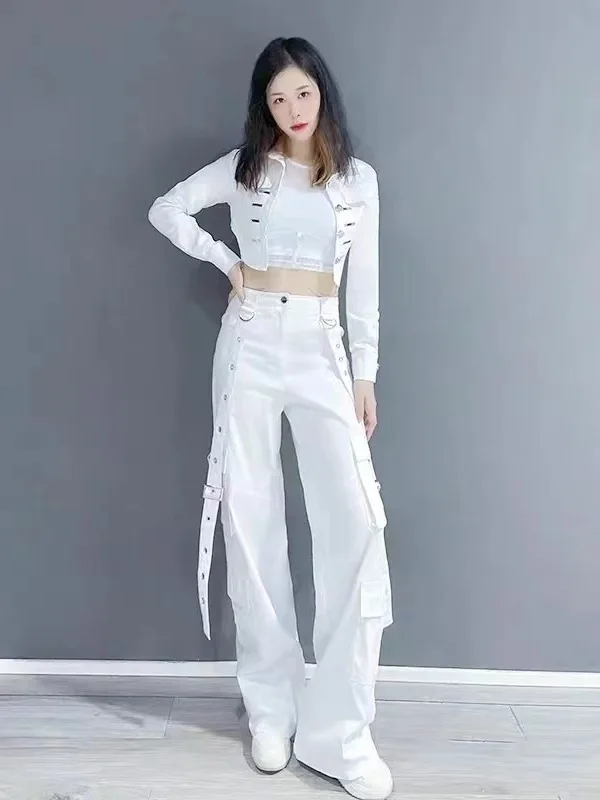 Conjunto de Disfraz de Danza para Mujer, Traje de Jazz para Estudiantes, Ropa de Actuación de Danza Callejera 2024, Nuevo Tra...