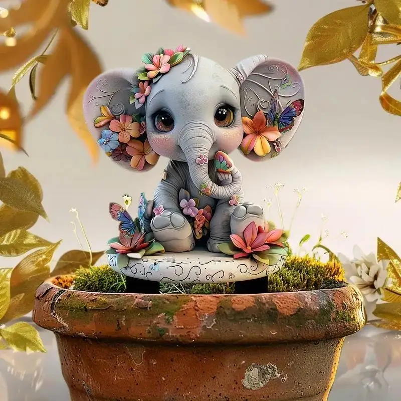 1PC Cute Strawberry Hedgehog Garden Decoration 2D Flat Acrylic Ground Insert With Classic Spring Elements