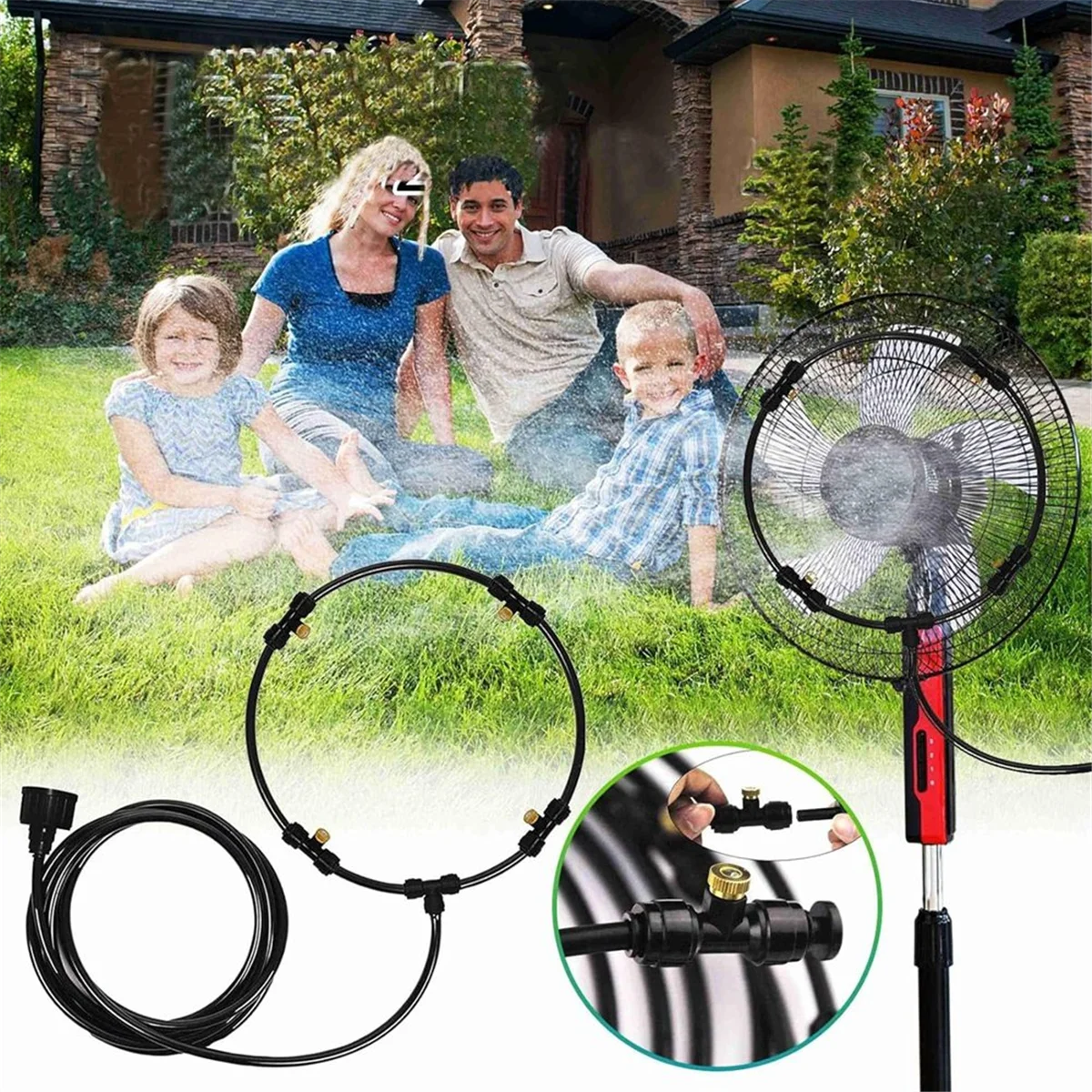 12 Zoll Sommer kühl ventilator Kit, Wasser ventilator Kit, geeignet für Gärten, Schwimmbäder, Yards