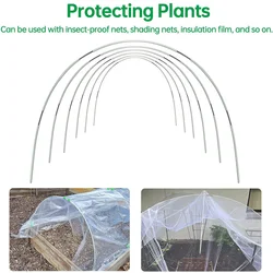 Garden Plant Hoop Seedling Arch Shed Bracket Greenhouse Hoops Set Glass Durable Frost Protection For For Patios Vegetable Garden
