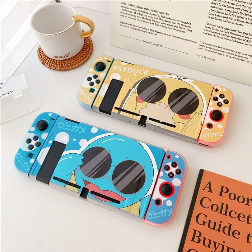 Pokemon Cool Squirtle Psyduck Gengar TPU Transparent Soft Case for Nintendo Switch Game Console Controller NS Gaming Accessories