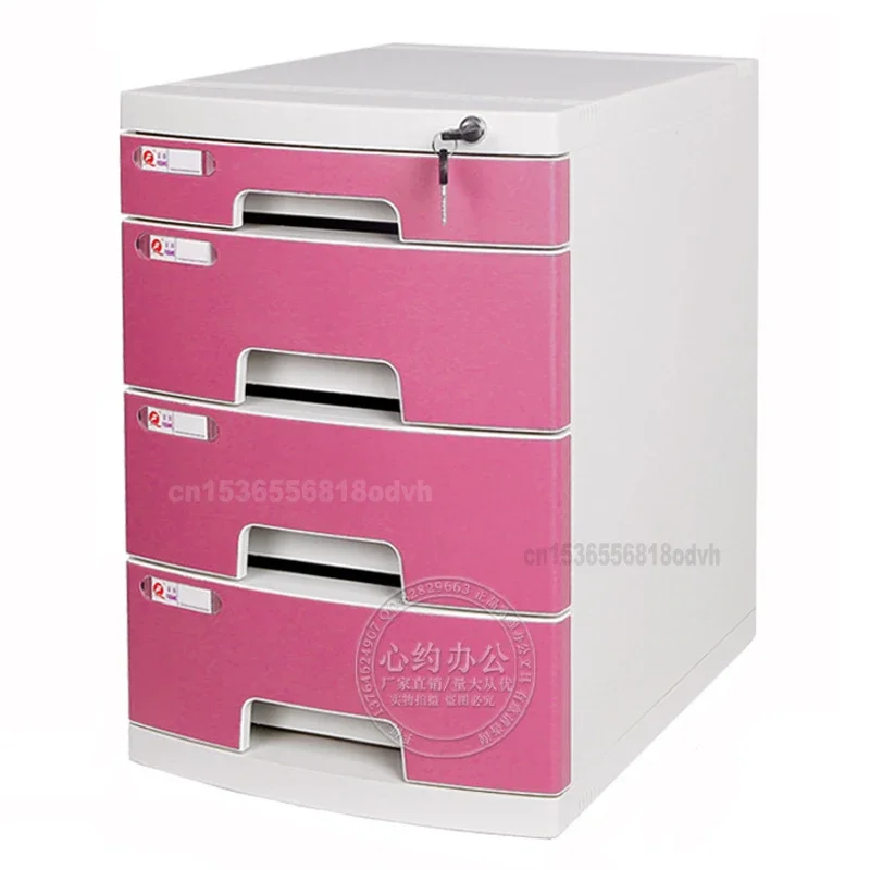 

Desktop File Cabinet: A4 File Drawers with Lock, Office Receipt Storage Box, Plastic File Organizer for Desk, Document Storage