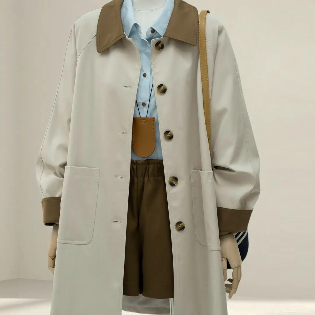 Elegant Trench For Women, Early Spring And Autumn New Style, Extremely Stylish, Petite-Friendly, Korean-Style,