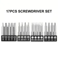 17pcs 1/4 Hex Shank Electric  Special-shaped Screwdrivers Bits Y1 Y2 Y3 Y4 U4 U6 U8 YU10 Power Tool Accessories