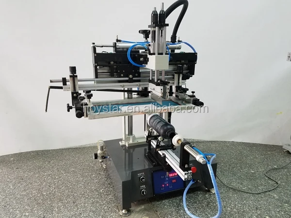Desktop Automatic Cylinder Silk Screen Printing Machine For Bottle Printing Round Container Printer Cosmetic Beverage Industry