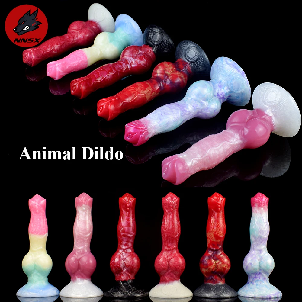 NNSX Sex Toys Fantasy Dog Dildo With Strong Sucker Man And Woman Gay Masturbators Animal Big Knot Penis Adult Supplies Anal Plug