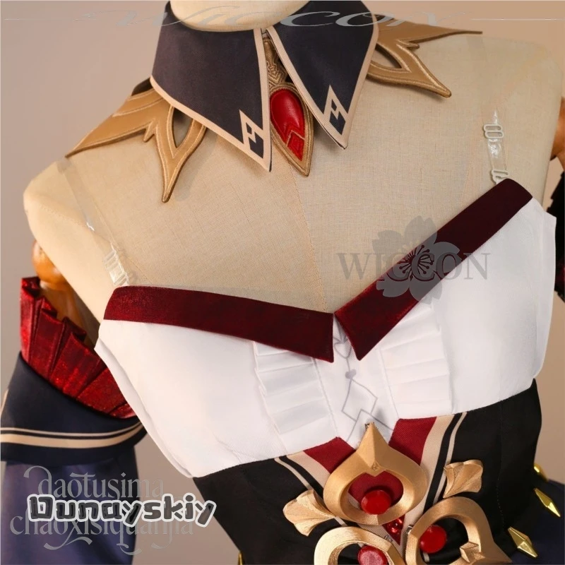 Am C S @ ماريونيت ساندرون تأثيري أنيمي لعبة جينشين تأثير زي الكلاسيكية لوليتا خارج الكتف فستان ريترو الباروكات هالوين #1