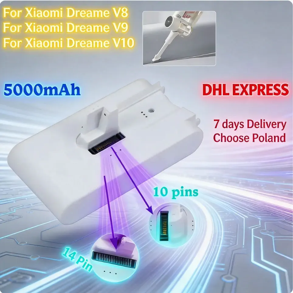 5000mAh Li-Ionen-Akku für Dreame V8 V10Pro V9P XR VVN3 VVN5 Handstaubsauger Ersatzakku
