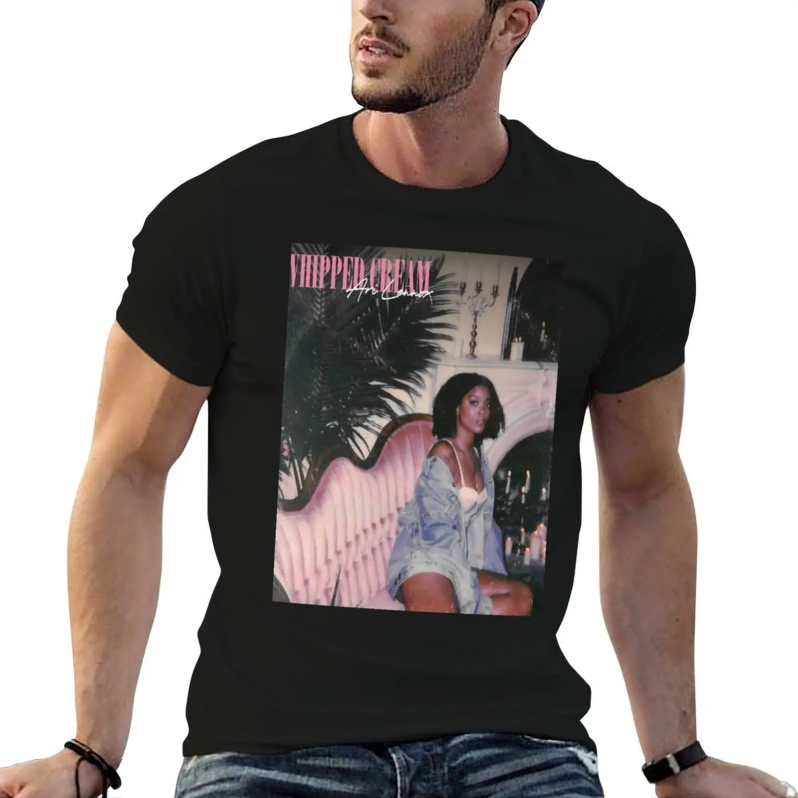 Camiseta Ari Lennox para hombre, camisetas gráficas 100% algodón para hombre, camiseta de algodón para hombre