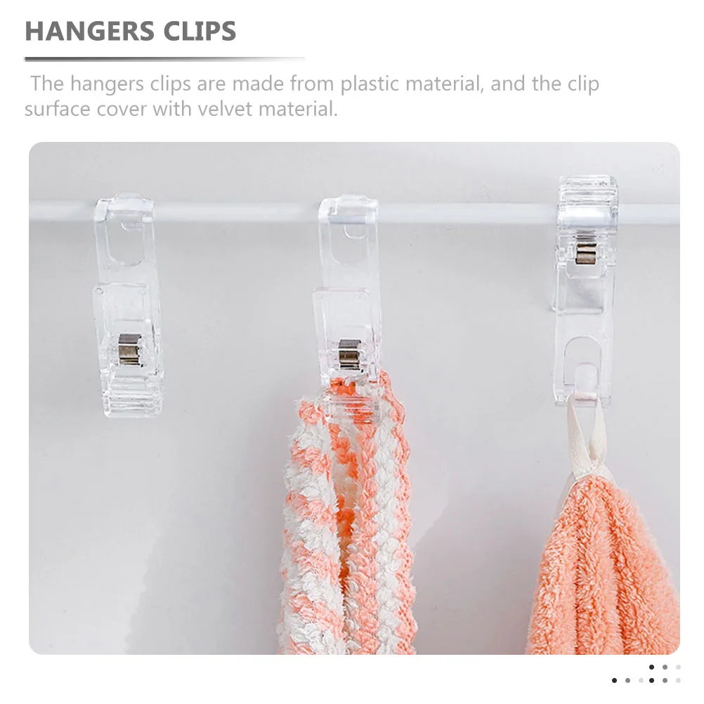 

8 Pcs Anti-rust Hook Drying Clips Laundry Hanger Clothes for Hanging Shower Curtain