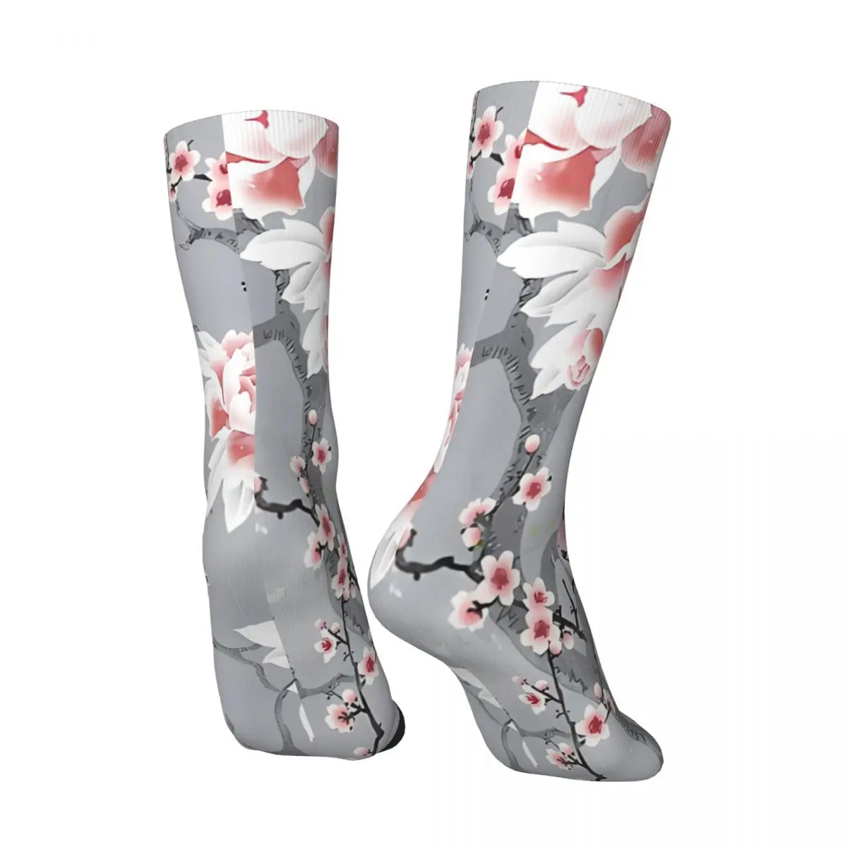 Chaussettes à imprimé floral pour hommes, polyester