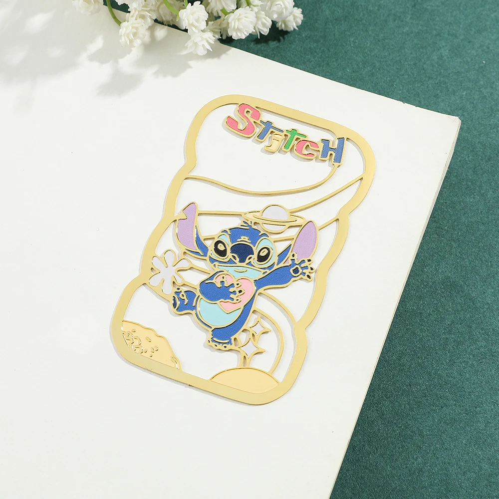 Cute Stitch Bookmark for Book Lover Gifts Disney Fans Kawaii Stitch Book Page Paper Clip Mark for Friends Kids Reading Supplies