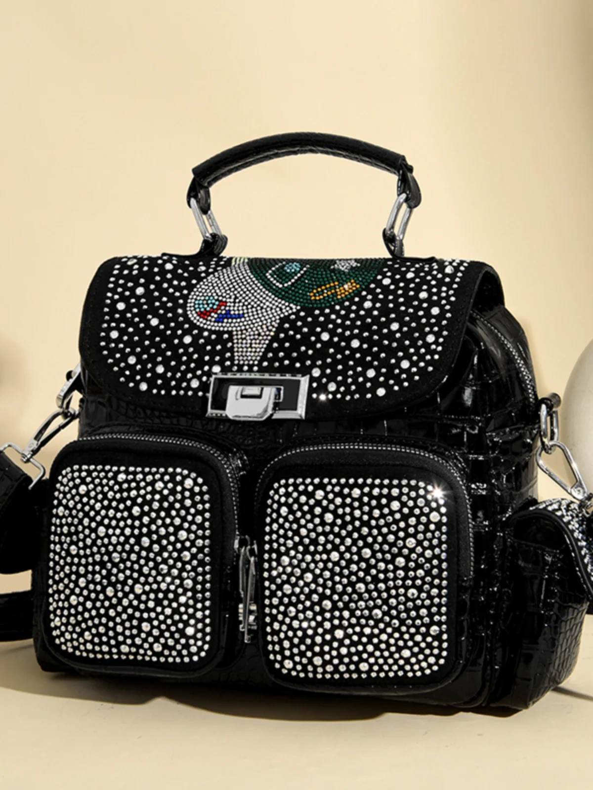 diamond-embedded-casual-crossbody-bapa-large-capaci-women's-bag-sli-briti-sle-leisure-handbag-waterproof-pu