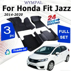Car Floor Mats For Honda Fit Jazz 5-seat 2014 2015 2016 2017 2018 2019 2020 Custom Auto Foot Pads Automobile Cover accessories