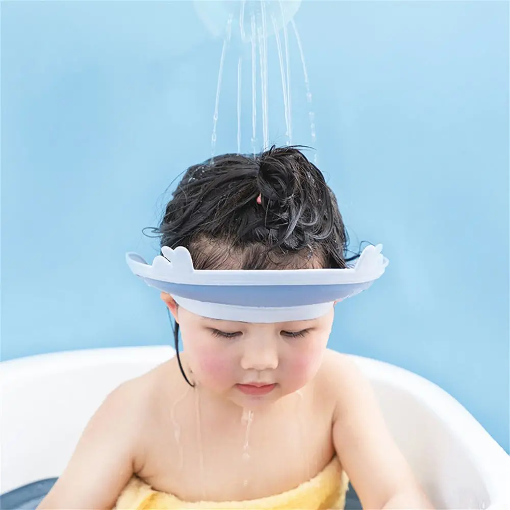 

Fashion Multi-function Waterproof Animal Convenient folding Shampoo Hat Wash Hair Shield Baby Shower Caps Widened brim