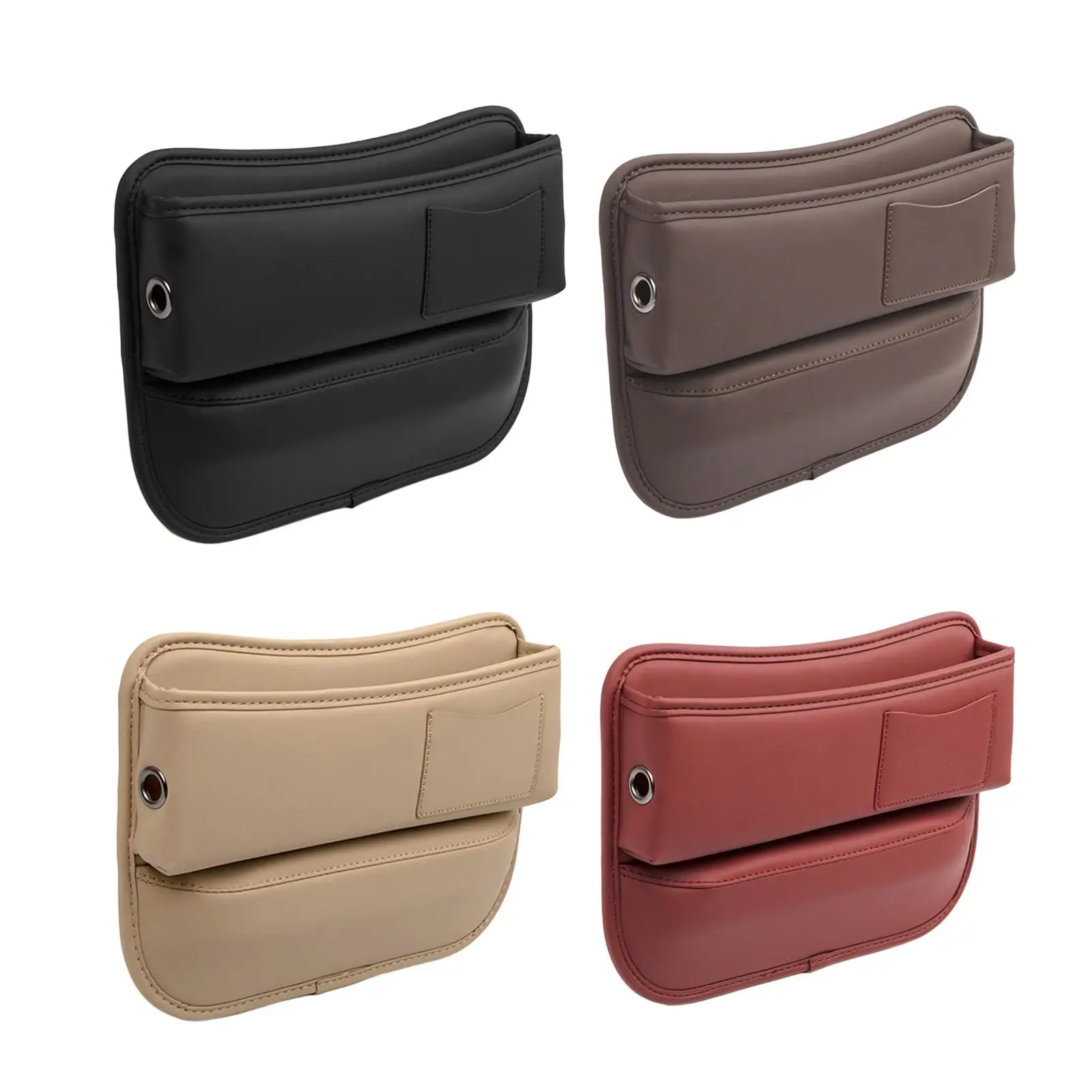Universal Car Seat Gaps Filler Organizer PU Leather Storage Box for Easy Installation and Efficient Space Management