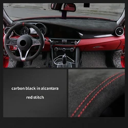 Car Dashboard Covers in Alcantara for Alfa Romeo Giulia Stelvio 2015-2022 Car Accessories Dashboard Sunshade Cushion Pad Carpets