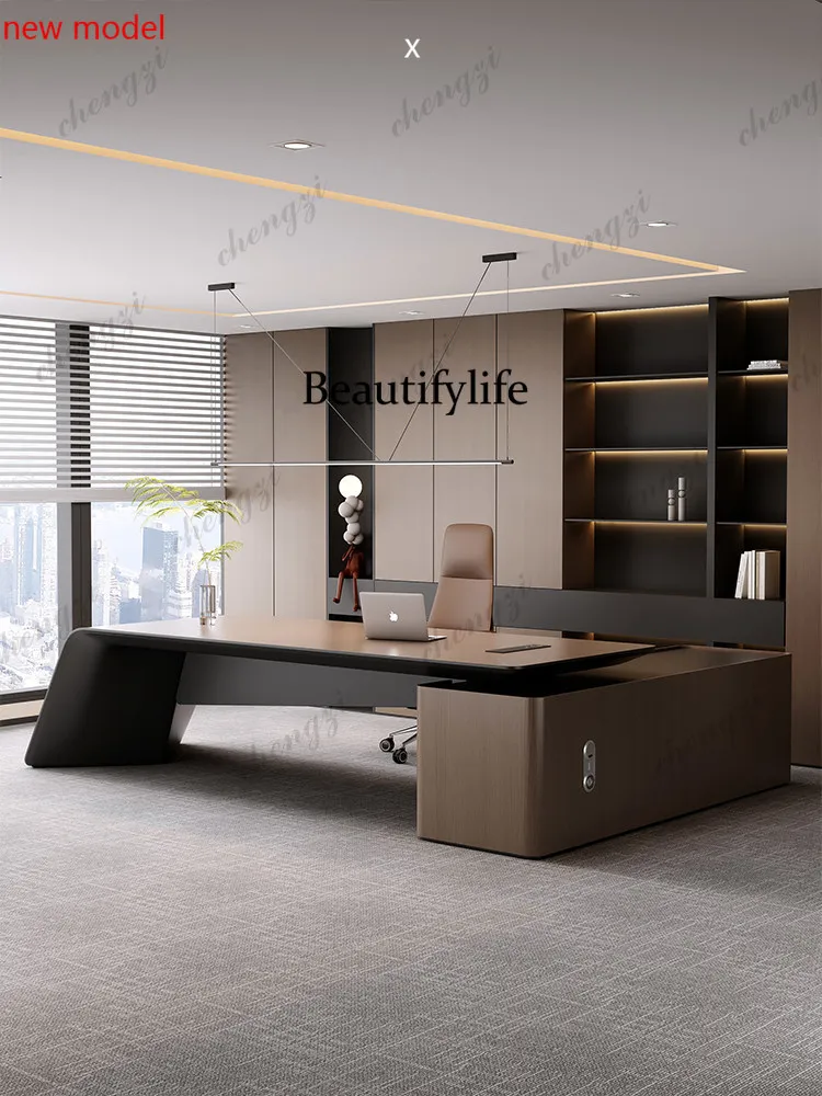 A74  Boss, general manager of the light luxury high-end office of the desk, the new president's desk and chair combination