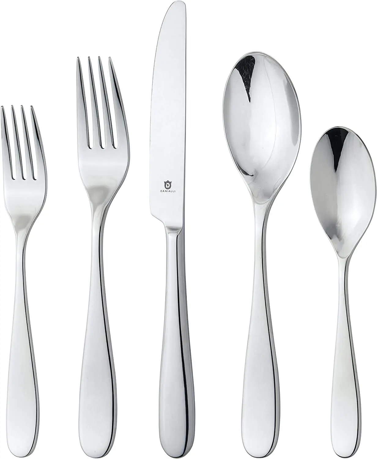 

Modern Fidenza Silverware Set 18/10 Stainless Steel Flatware Set for Elegant Dining Dishwasher Safe Cutlery Set (80-Piece)