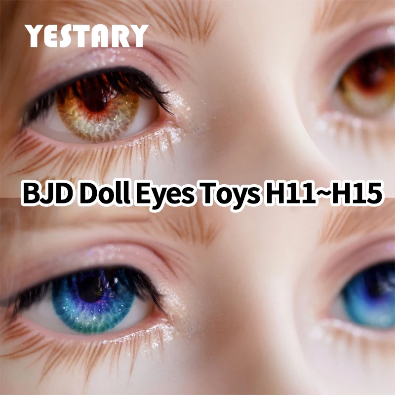 

YESTARY BJD Doll Accessories Eyes Toys 1/3 1/4 1/6 Resin Eye Toy 3D Movable BJD Eye Toy 10mm 12mm 14mm 16mm 18mm Color Eyes Toys