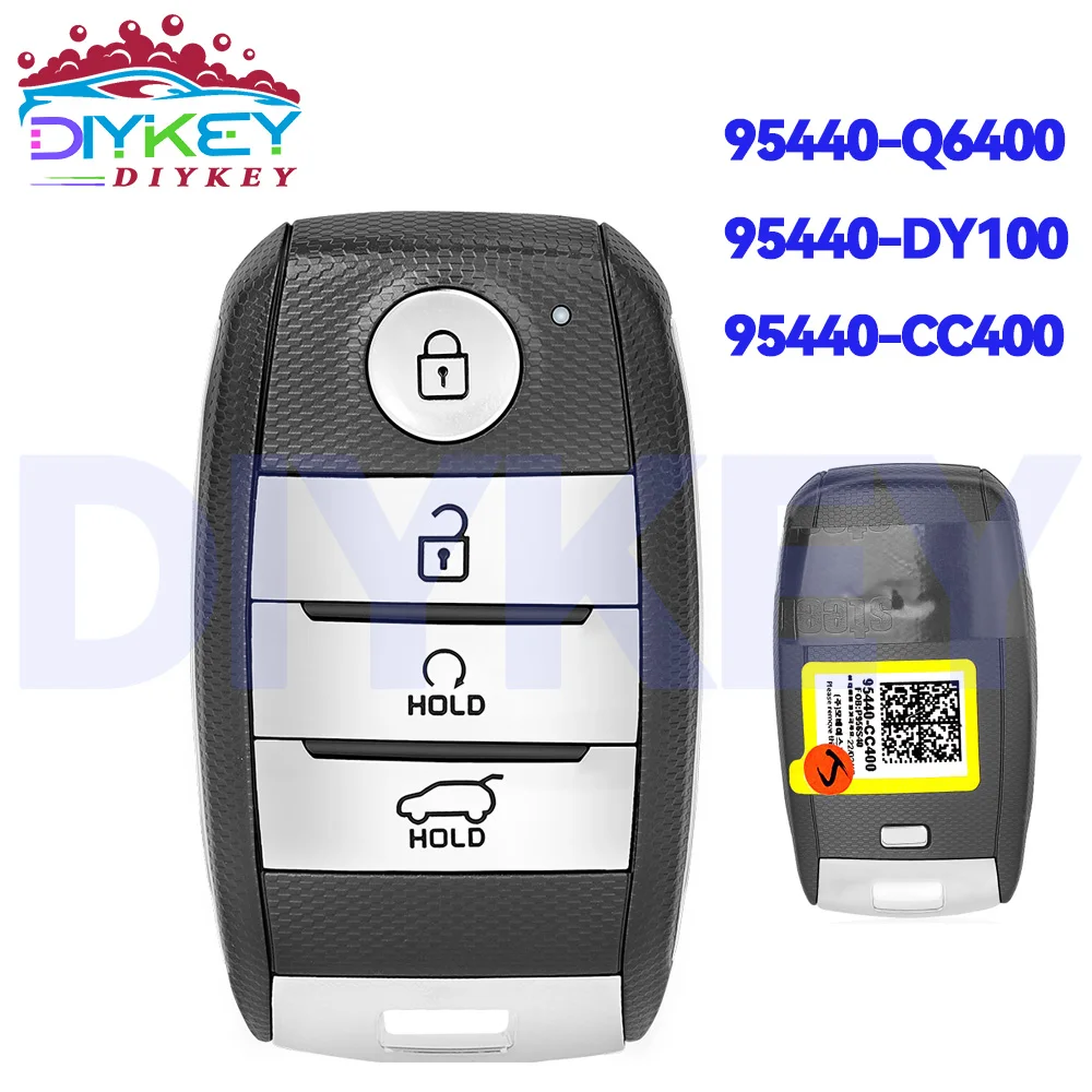 

DIYKEY OEM For KIA Seltos Sonet Carens 2021 2022 2023 Smart Key 95440-CC400 95440-Q6400 95440-DY100 Remote Fob 433MHz 6A Chip