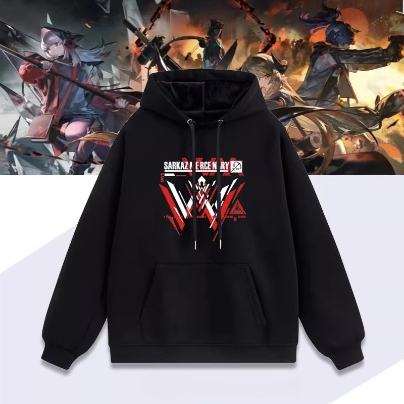 Anime Arknights W Cosplay Hoodie Women Men Harajuku Sweatshirt Streetwear Hip Hop Pullover Hooded Jacket Casual Tracksuit
