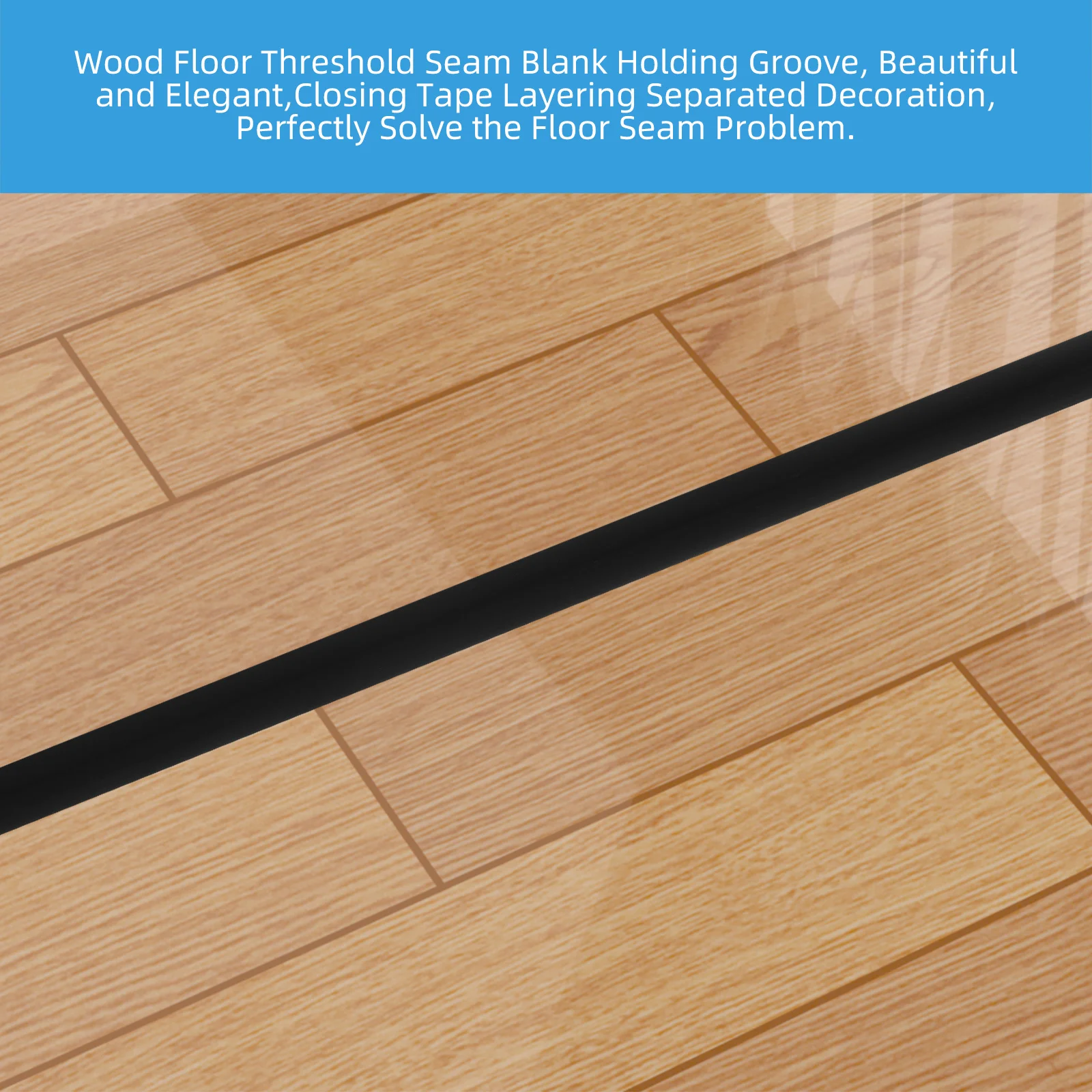 شريط انتقال الأرضية من مادة PVC إلى حواف البلاط، حواف مرنة غير قابلة للانزلاق، سهلة التركيب، حواف قولبة متعددة الوظائف #5