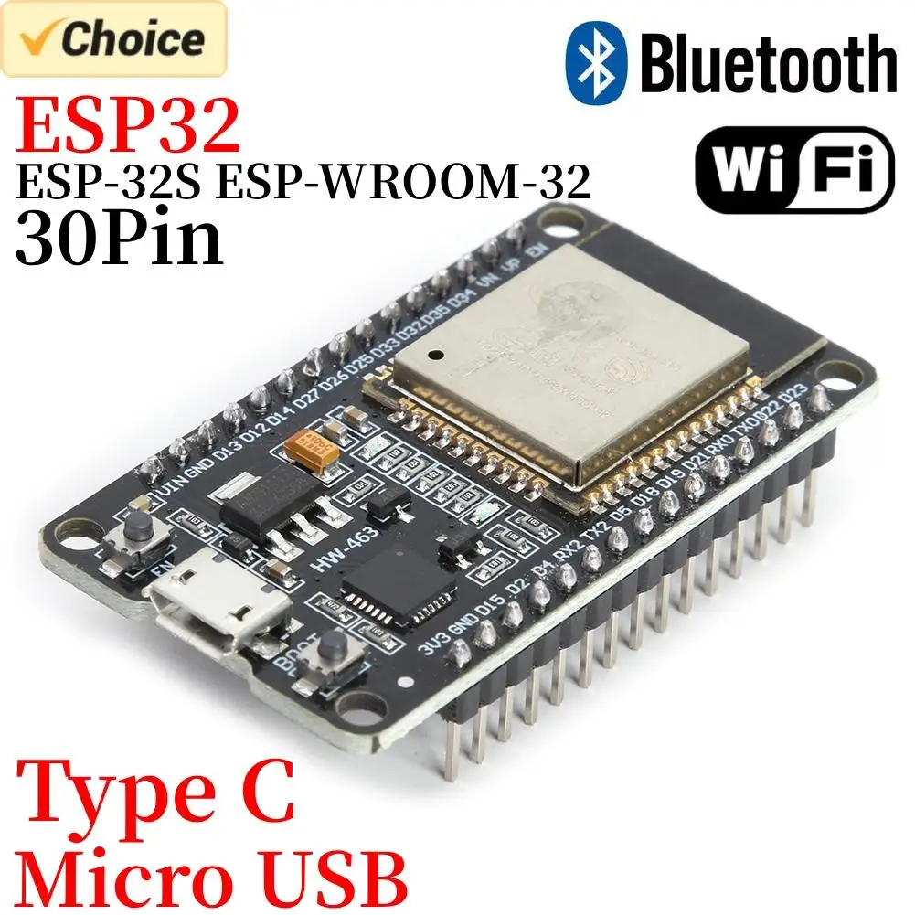 ESP32 ESP 32 Development Board WiFi+Bluetooth Module Ultra-Low Power Consumption Dual Core Micro USB C ESP-32 ESP-32S ESP 32