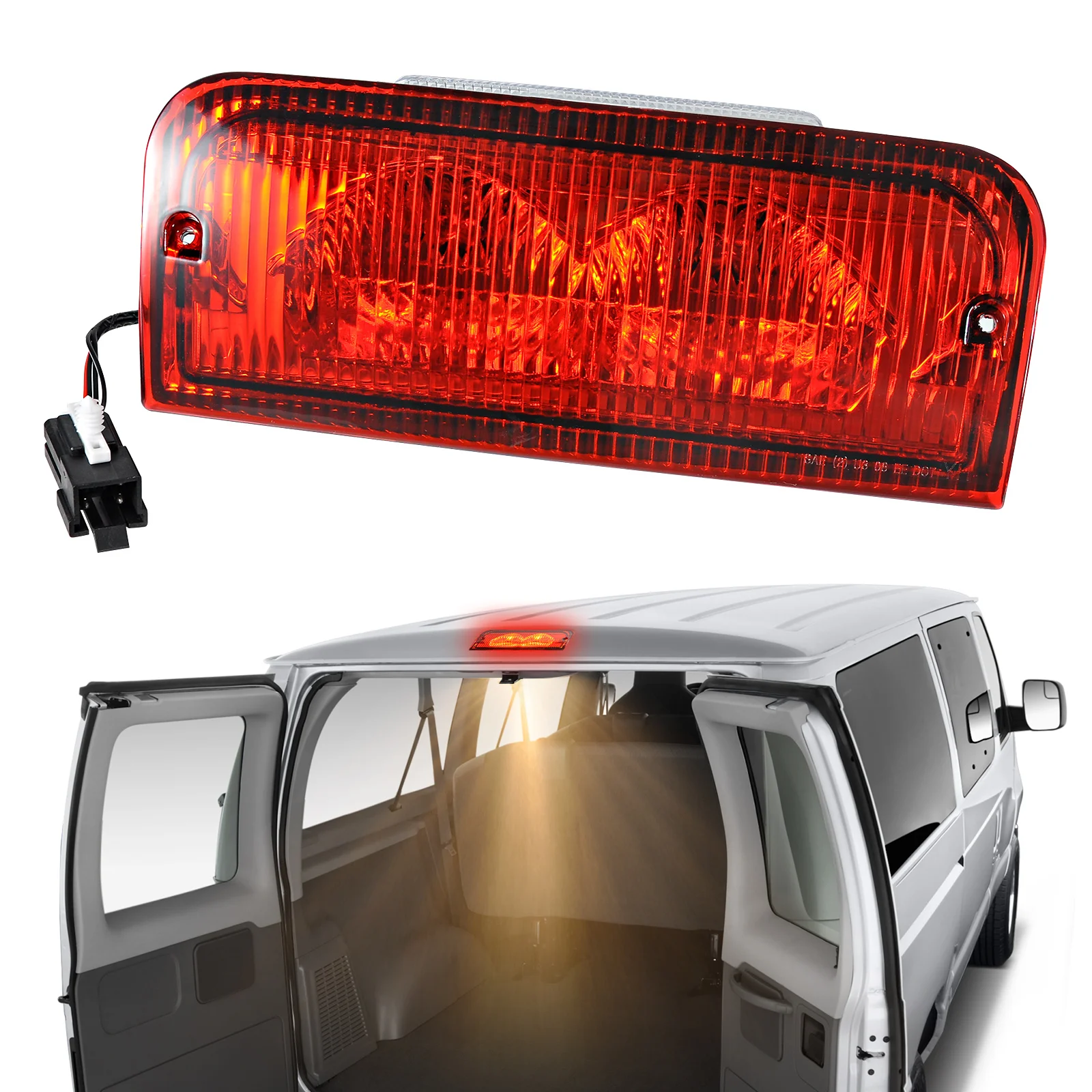 

Third Brake Light For Ford E-150 250 350 450 550 Econoline Club Wagon Super Duty 1992-2014 6C2Z13A613B F2UZ13A613B