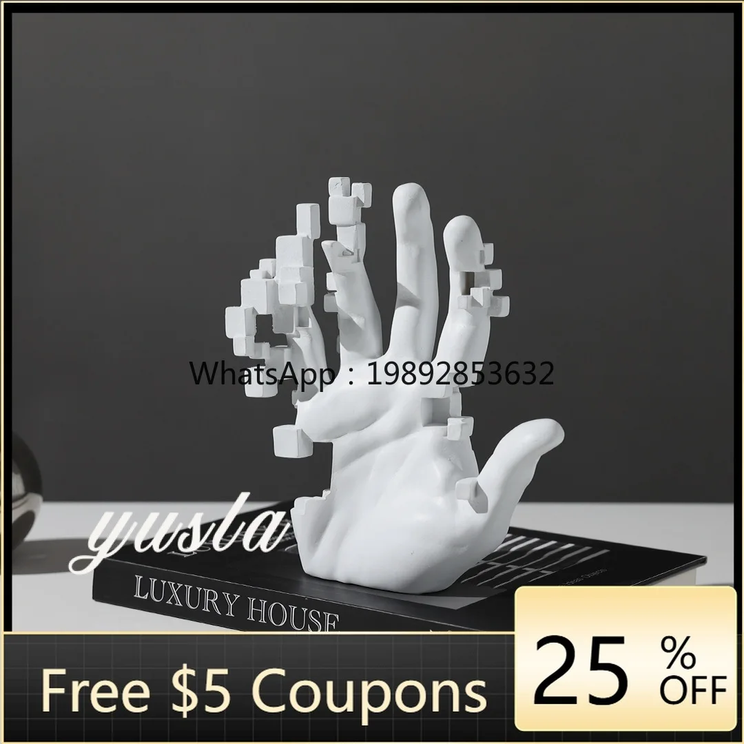 

L3-19 Italian simple living room TV cabinet palm ornament dining side cabinet study sculpture ornament