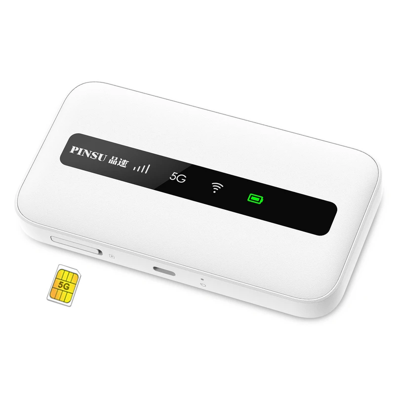 

PINSU R100 5G Hotspot WIFI 6 3600mAh Battery Portable Router Qual-comm SDX55 Sub-6